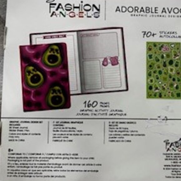 Fashion Angels "Adorable Avocados" Graphic Journal Design Set - New in Box - Picture 3 of 5